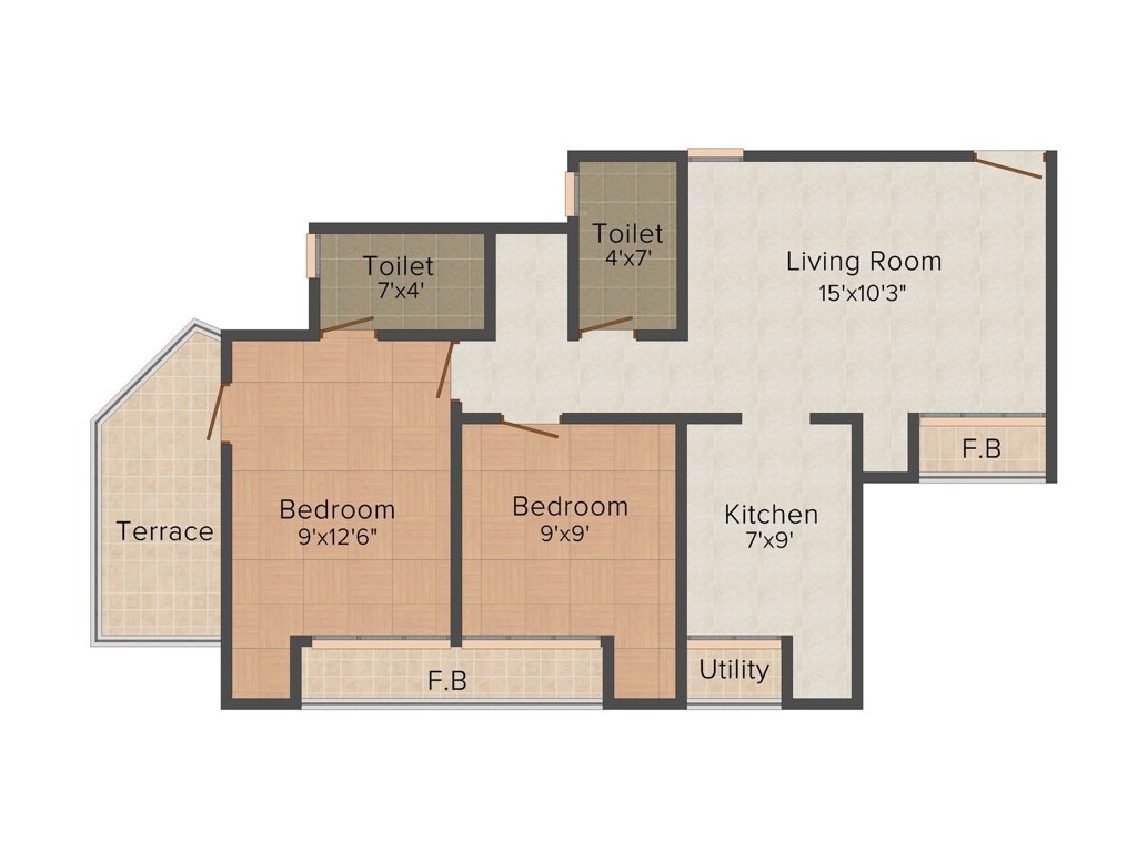 Marvels Kshipra Residency (2BHK+2T (800 sq ft) 800 sq ft)