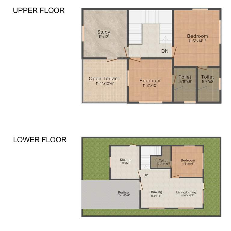Modi Sunshine Park (3BHK+3T (1,490 sq ft)   Study Room 1490 sq ft)
