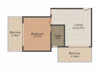 Eminence Kimberly Suits (1BHK+1T (795 sq ft) 795 sq ft)