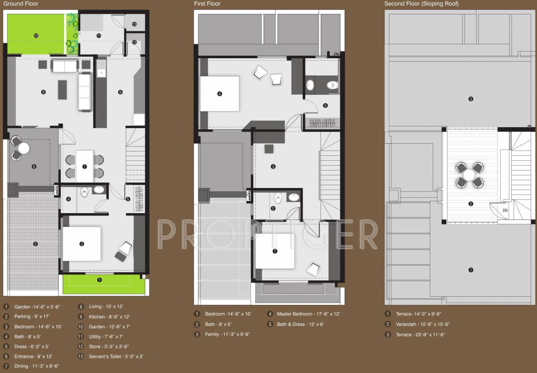 Pacifica The Meadows (3BHK+3T (2,205 sq ft) 2205 sq ft)