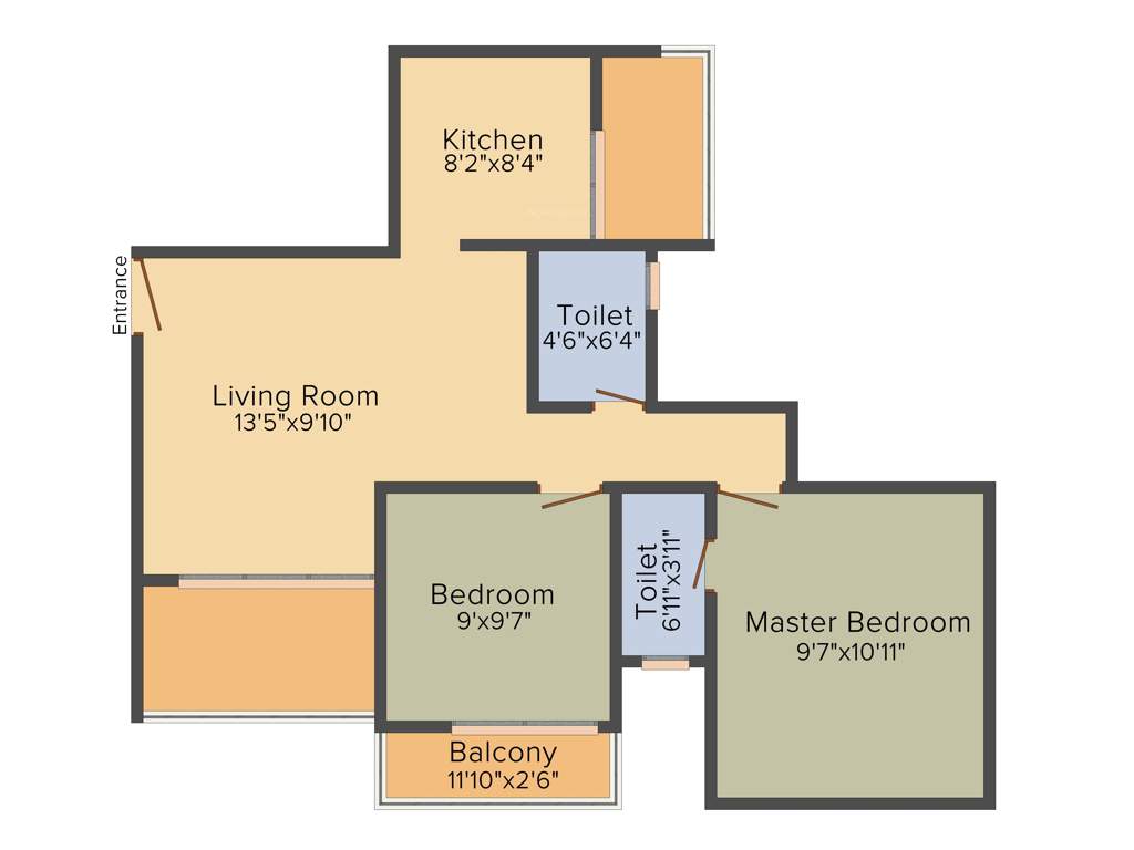 Tricity Pristine (2BHK+2T (1,125 sq ft) 1125 sq ft)