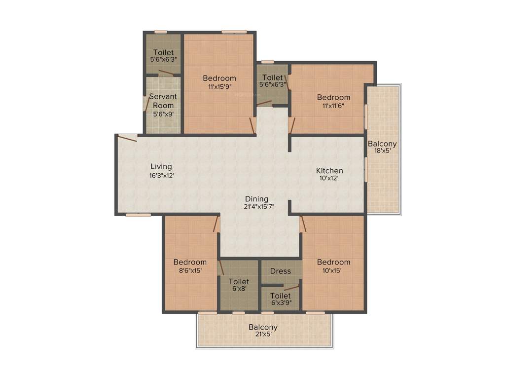 Avj Heightss (4BHK+4T (2,400 sq ft)   Servant Room 2400 sq ft)
