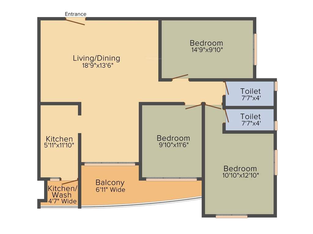 Chitra River Breeze (3BHK+2T (1,450 sq ft) 1450 sq ft)