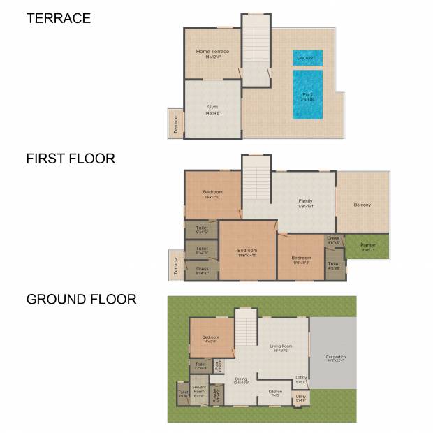 MS Royal Sunnyvale (4BHK+4T (3,504 sq ft)   Servant Room 3504 sq ft)