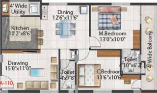 Aakruthi Aura Springs (2BHK+2T (1,195 sq ft) 1195 sq ft) Aakruthi Aura Springs (2BHK+2T (1,195 sq ft) 1195 sq ft)