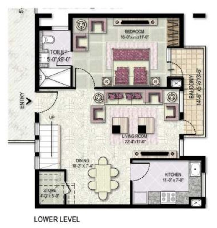 kensington boulevard Floor Plan Lower Level Duplex Plan