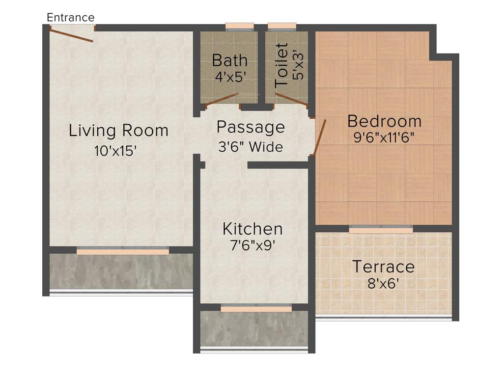 Happy Home Sarvodaya Leela (1BHK+1T (700 sq ft) 700 sq ft)