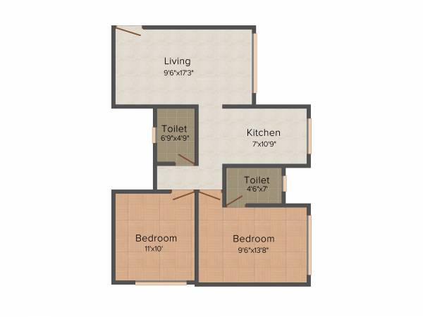 Poddar Samadhan Apartments (2BHK+2T (960 sq ft) 960 sq ft) Poddar Samadhan Apartments (2BHK+2T (960 sq ft) 960 sq ft)