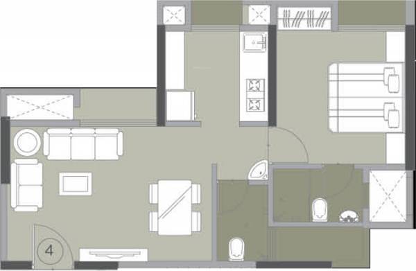 Vijay Galaxy (1BHK+1T (654 sq ft) 654 sq ft) Vijay Galaxy (1BHK+1T (654 sq ft) 654 sq ft)