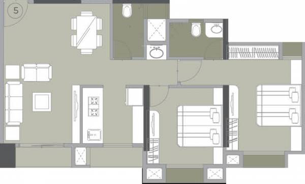 Vijay Galaxy (2BHK+2T (991 sq ft) 991 sq ft) Vijay Galaxy (2BHK+2T (991 sq ft) 991 sq ft)