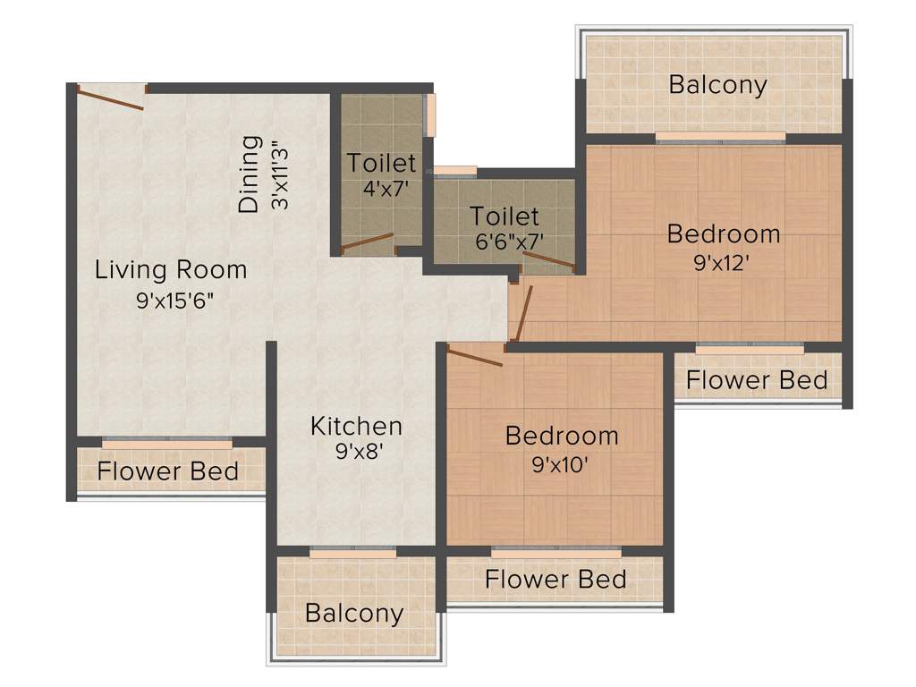 Home Prathamesh Home (2BHK+2T (1,155 sq ft) 1155 sq ft)