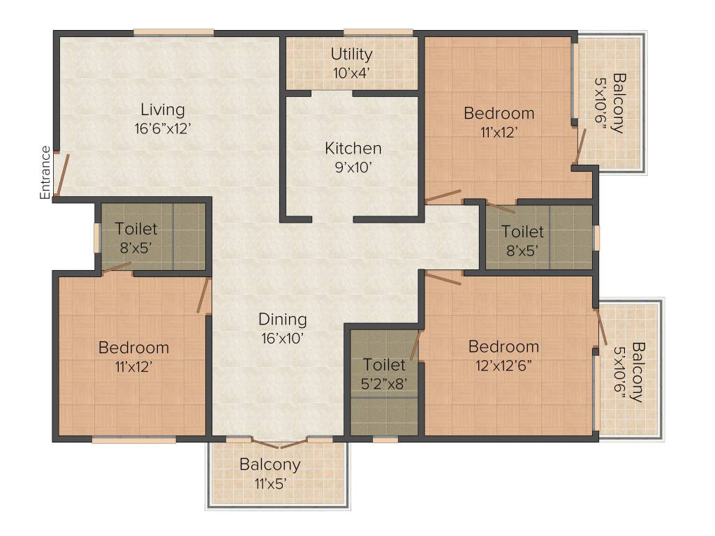 Sowmya Sarovar (3BHK+3T (1,695 sq ft) 1695 sq ft)