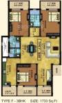 Delta The Signature (3BHK+3T (1,733 sq ft) 1733 sq ft) Delta The Signature (3BHK+3T (1,733 sq ft) 1733 sq ft)