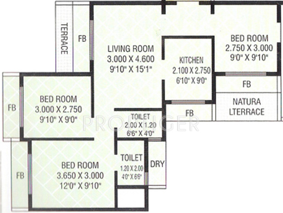 Dubey Gayatri Heights (3BHK+2T (1,350 sq ft) 1350 sq ft)