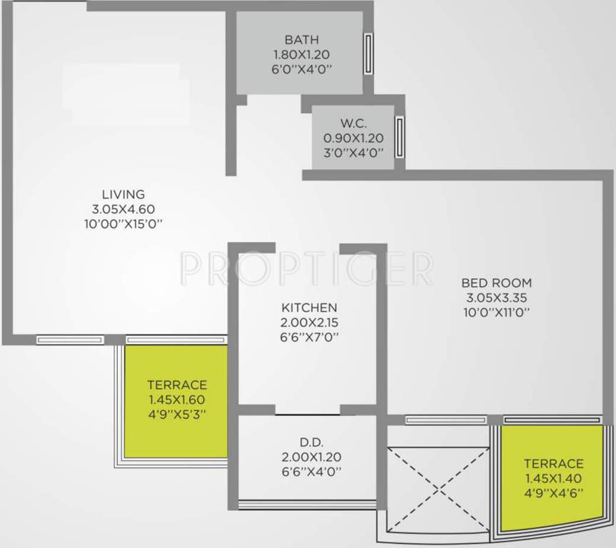 VTP Urban Life (1BHK+1T (590 sq ft) 590 sq ft)