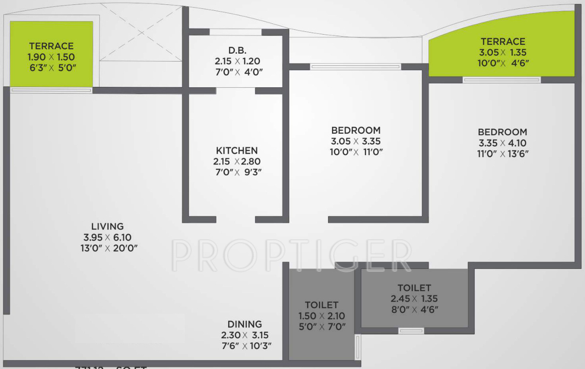 VTP Urban Life (2BHK+2T (1,139 sq ft) 1139 sq ft) VTP Urban Life (2BHK+2T (1,139 sq ft) 1139 sq ft)