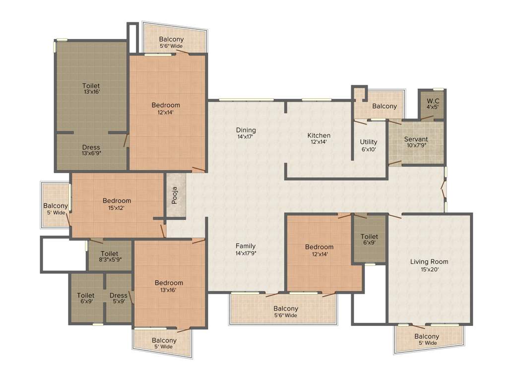 Omaxe The Forest Spa (4BHK+3T (4,025 sq ft)   Servant Room 4025 sq ft)
