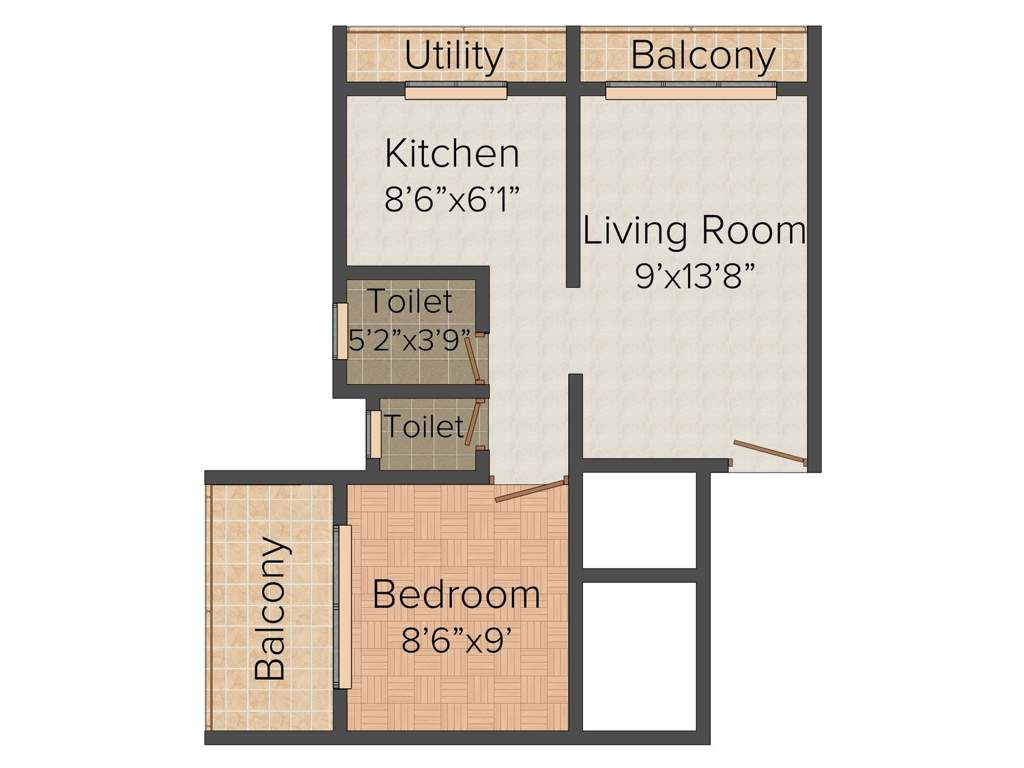 Ganesha Sai Prince (1BHK+1T (585 sq ft) 585 sq ft)