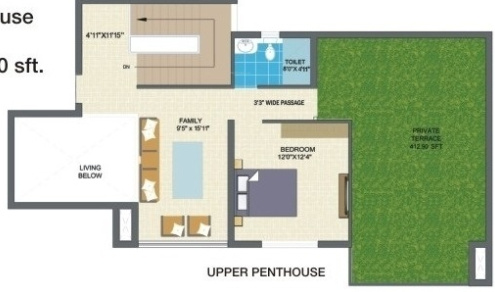 Upper Level Duplex Plan  columbus square Floor Plan Upper Level Duplex Plan