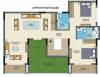 columbus-square Floor Plan Upper Level Duplex Plan