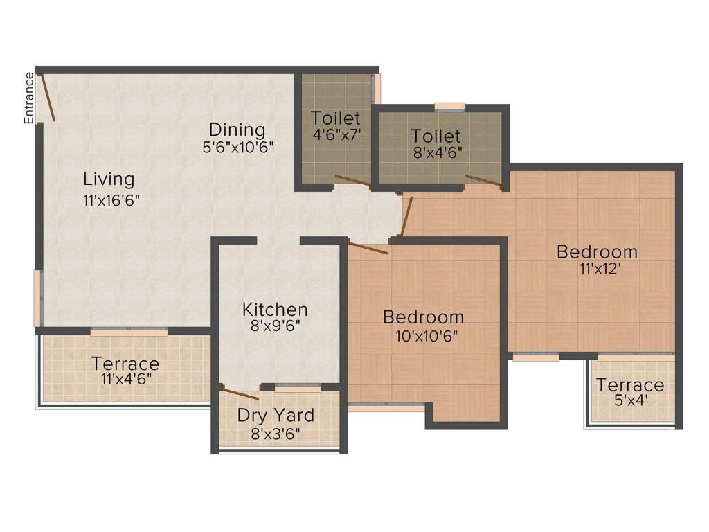 VTP Urban Soul (2BHK+2T (1,046 sq ft) 1046 sq ft)