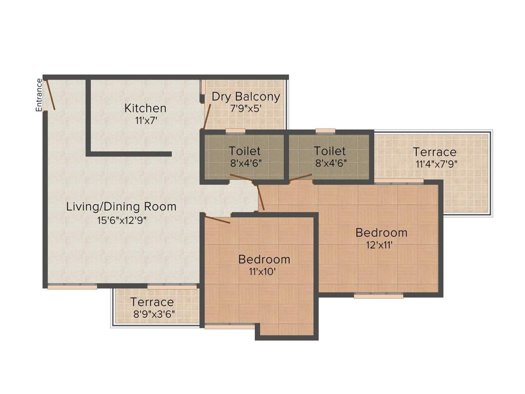 VTP Urban Soul (2BHK+2T (1,104 sq ft) 1104 sq ft)