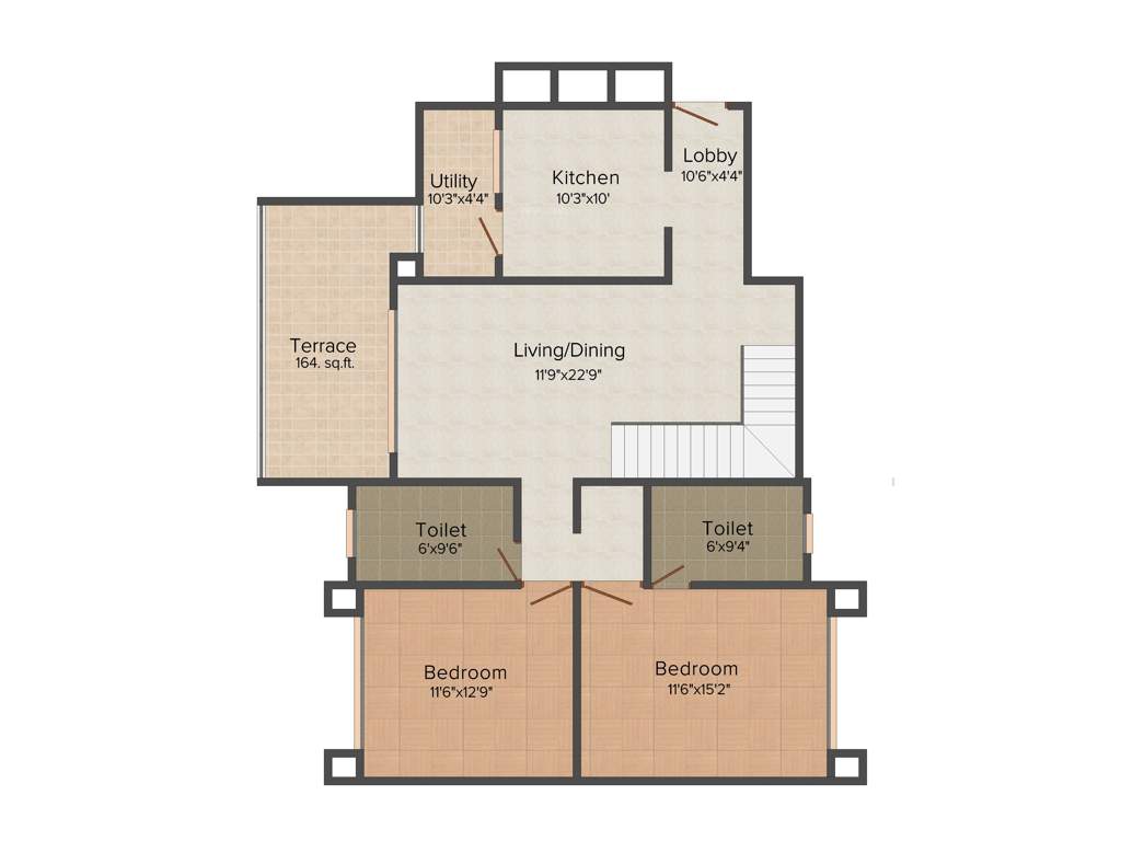 Marvel Bounty (2BHK+2T (1,990 sq ft) 1990 sq ft)