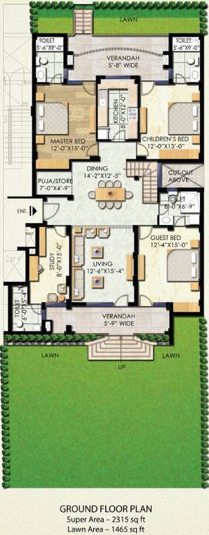 Eldeco Sylvan View (3BHK+4T (2,315 sq ft) Study Room 2315 sq ft) Eldeco Sylvan View (3BHK+4T (2,315 sq ft) Study Room 2315 sq ft)
