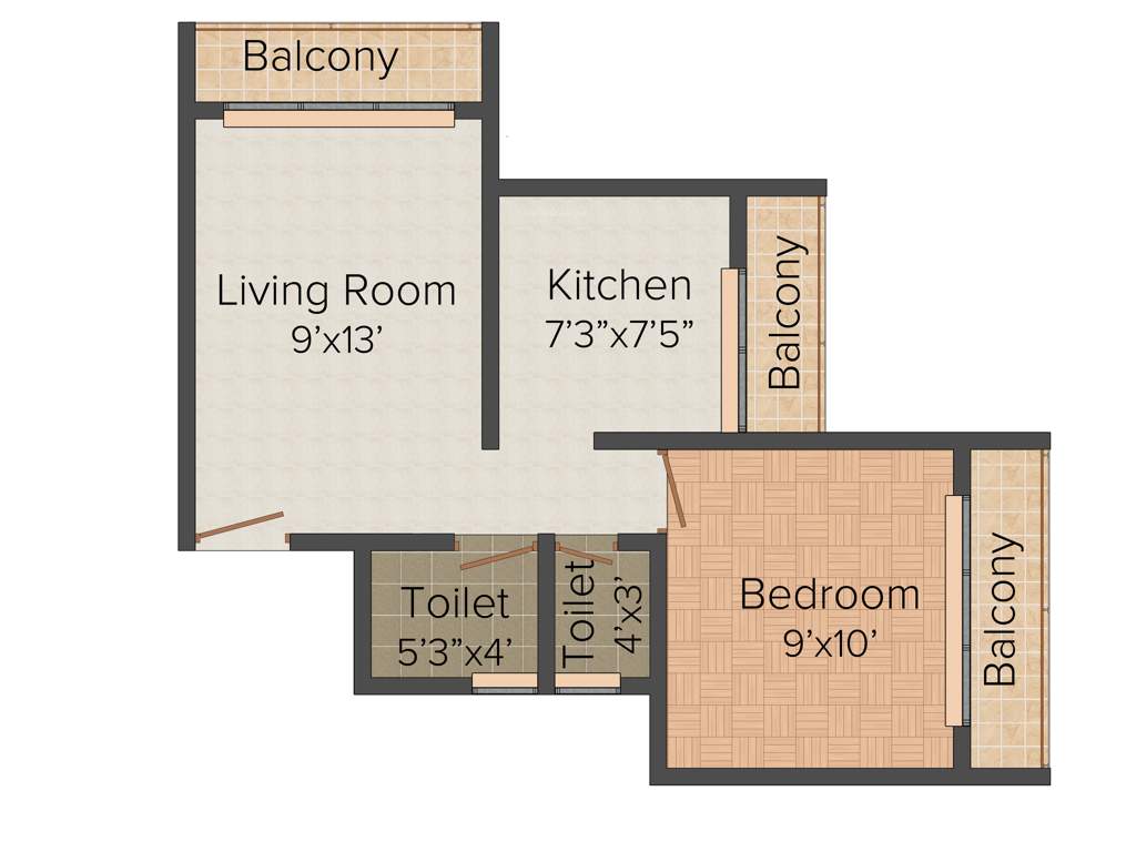 Mango 44 (1BHK+1T (725 sq ft) 725 sq ft)