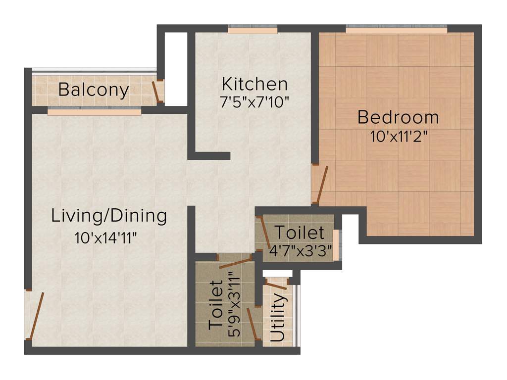 Axis La Promenade (1BHK+1T (640 sq ft) 640 sq ft)