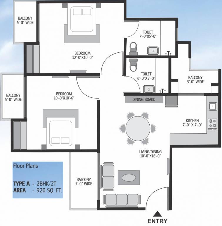 Exotica Dreamville (2BHK+2T (920 sq ft) 920 sq ft)