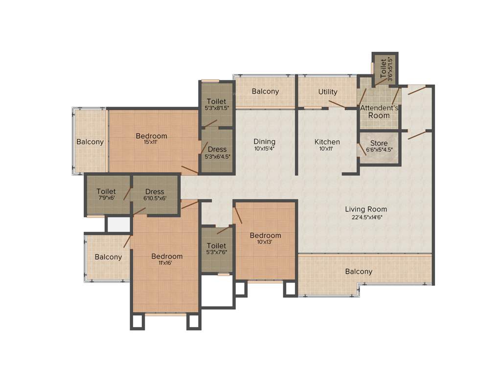 Kamrup Durva Greens (3BHK+3T (2,740 sq ft) 2740 sq ft)