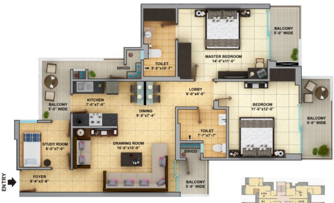 Floor Plan gaur-cascades Floor Plan Floor Plan