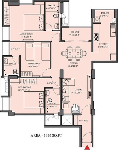SPRRG Osian Chlorophyll (3BHK+3T (1,499 sq ft) 1499 sq ft)