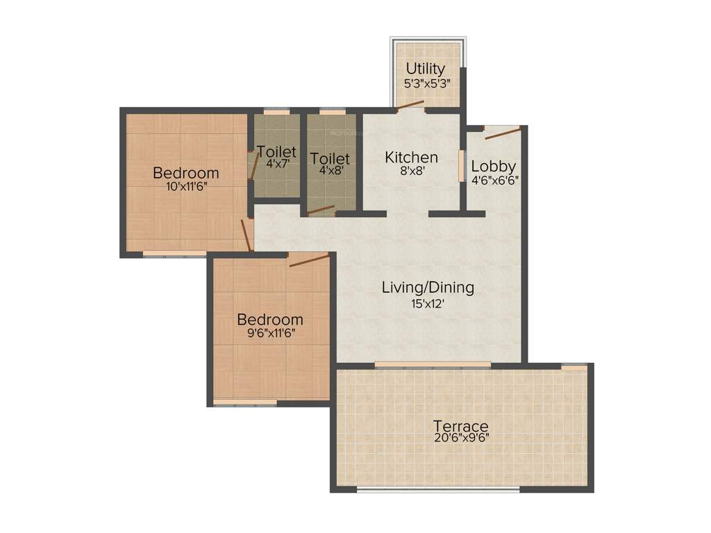 Bhujbal Forest Mist (2BHK+2T (1,068 sq ft) 1068 sq ft)