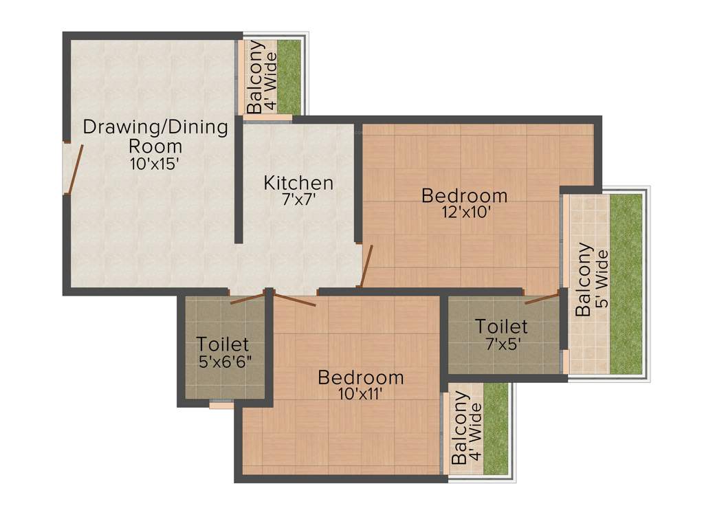 Himalaya Pride (2BHK+2T (948 sq ft) 948 sq ft)