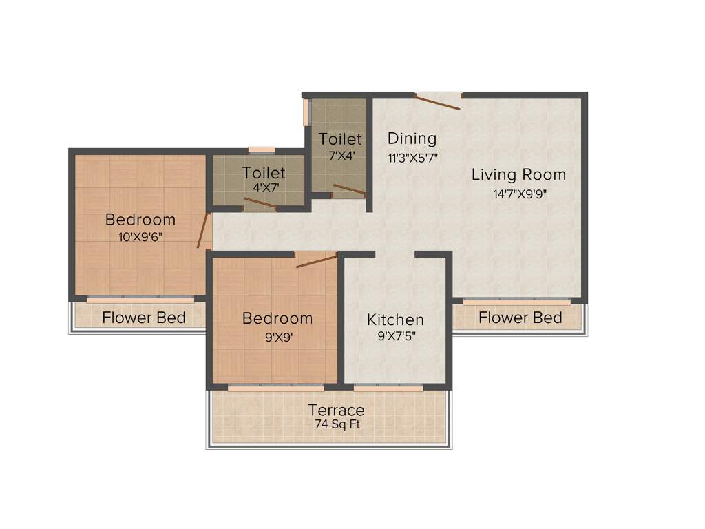 Madhuraaj Group Someshwar 2BHK+2T (1,070 sq ft)