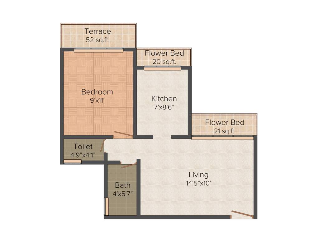 Mahaavir Heights (1BHK+1T (660 sq ft) 660 sq ft)