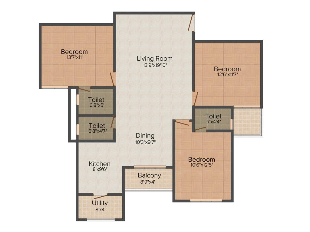 Vahe Imperial Gardens (3BHK+3T (1,440 sq ft) 1440 sq ft)