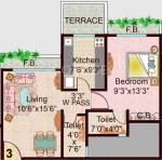 Lok Dhara (1BHK+2T (730 sq ft) 730 sq ft)