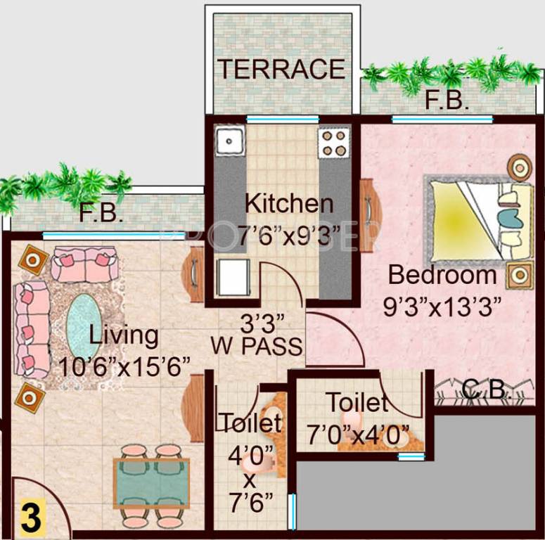 Lok Dhara (1BHK+2T (730 sq ft) 730 sq ft) Lok Dhara (1BHK+2T (730 sq ft) 730 sq ft)