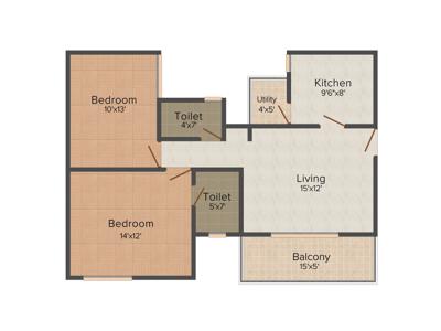 Bhujbal Eternity (2BHK+2T (1,030 sq ft) 1030 sq ft)