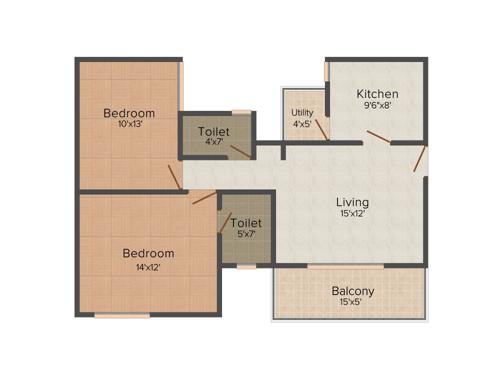Bhujbal Eternity (2BHK+2T (1,030 sq ft) 1030 sq ft)
