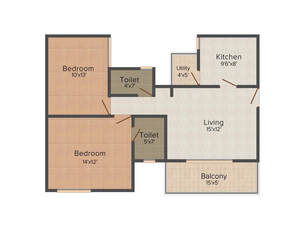 Bhujbal Eternity (2BHK+2T (1,030 sq ft) 1030 sq ft)