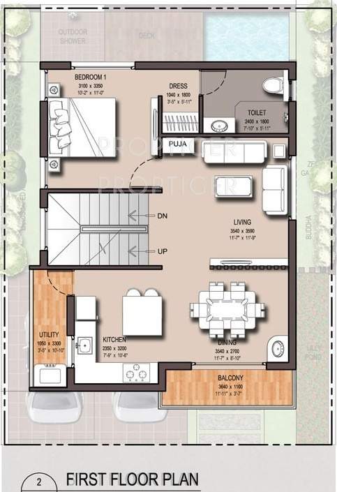 Artha Zen (3BHK+3T (2,805 sq ft) + Pooja Room 2805 sq ft)