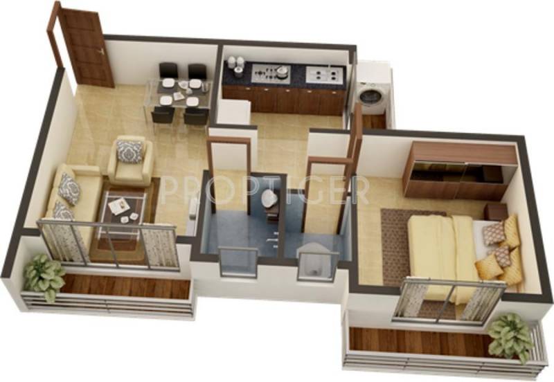 Space Green Earth Residency (1BHK+1T (650 sq ft) 650 sq ft)