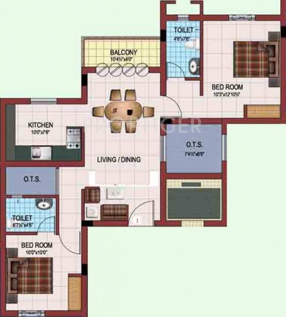 VGN Imperia (2BHK+2T (930 sq ft) 930 sq ft)