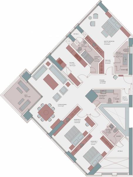 SD The Imperial (3BHK+3T (2,550 sq ft)   Servant Room 2550 sq ft)