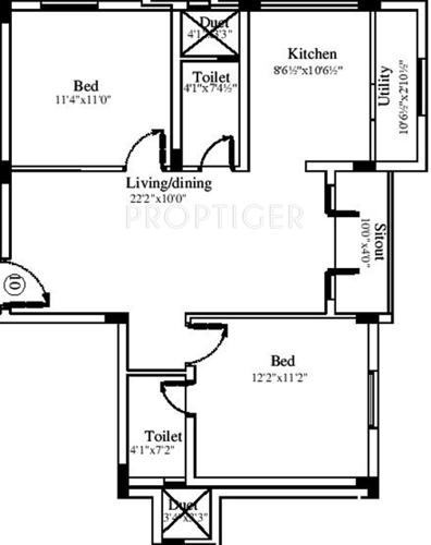 Marutham Royal Woods (2BHK+2T (1,080 sq ft) 1080 sq ft) Marutham Royal Woods (2BHK+2T (1,080 sq ft) 1080 sq ft)
