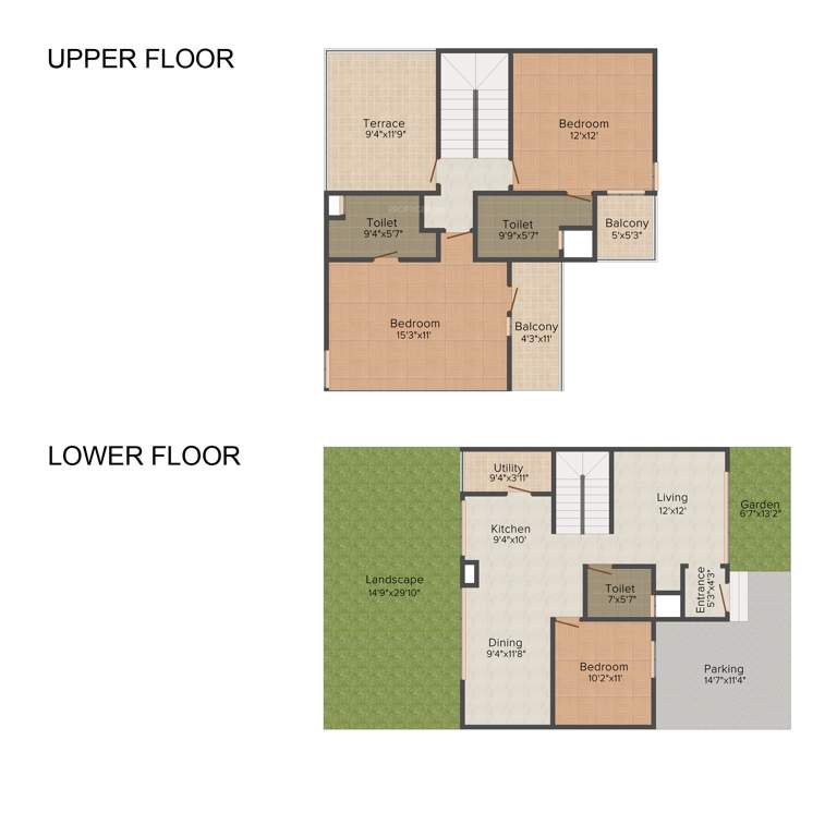 Pacifica Aurum Villas (3BHK+3T (2,099 sq ft) 2099 sq ft)